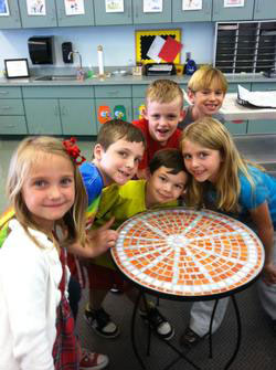 First Graders Raise Money For School with Mosaics