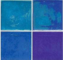 3/4 dark blue iridized glass tile - 1/2 lb.