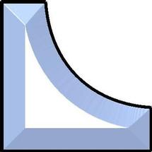 3.5 X 3.5 X 1 Corner Bevel (elbow)