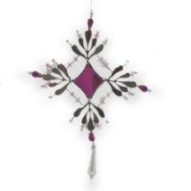 Mauve Teardop Snowflakes - 2 Pack