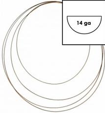 14 Gauge 12k Gold Filled Half Round Wire