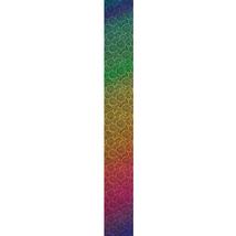 1 x 8 Asian Swirls Rainbow 2 on Thin Black - 90 COE
