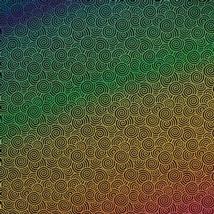 Asian Swirls Rainbow 2 On Thin Black - 96 COE