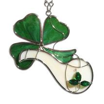 Shamrock and Pipe Suncatcher