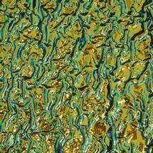 Cyan / Copper on Black Granite Ripple - 96 COE