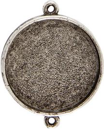Sterling Silver Plated Round Grande Links - 4 Pack