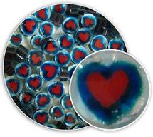 Pink Heart Millefiori - 96 COE