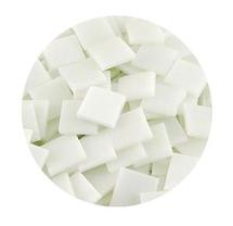 White Opaque Stained Glass Chips - 48 Pieces
