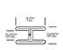 1/2 Flat H Zinc Came - Strip 1