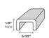 1/8 Flat U Zinc Came - Strip 1