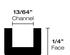 1/4 Round U Lead Came - Wide Channel 1