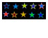 10 Medium Technicolor Dichroic Stars - 90 Coe 1