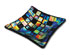 1/4 Lb Dichromagic Tie Dye Pattern Scrap On Clear - 90 Coe 1