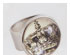 Large Antique Silver Plated Round Cabochon Ring 3