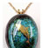 Glass Accents Feathers Gold Decal 3