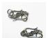 Art Nouveau Flower and Leaves Silver Finish S Hooks - 1 Pair 1