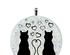 Designer Line Cat Black Enamel Decals 1