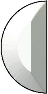 3 Half Circle Bevel, Circles & Ovals