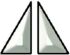 3 X 5 Quarter Diamond Bevel Pair