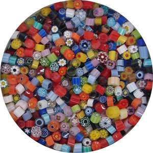 3/16 Millefiori - Transparent, Millefiori