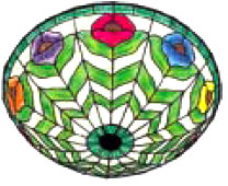16 Stylized pansy ceiling lamp pattern