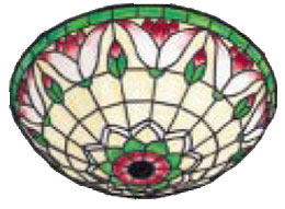 16 Stylized Tulip Ceiling Lamp Pattern
