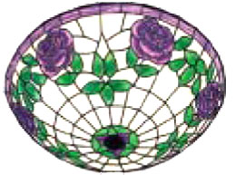 16 Mirrored Rose Ceiling Lamp Pattern