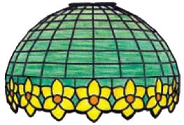 19 1/2 Narcissus Border Lamp Pattern