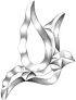 Small Dove Bevel Cluster - Faces Right