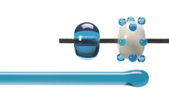 Turquoise Blue Transparent Rodz, Bullseye Transparent Rods