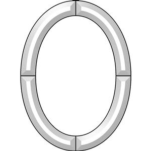 11 x 15 oval frame bevel cluster, Corners/Borders