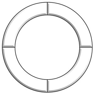 16 circle frame bevel cluster, Traditional - Small