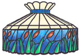20 Cattail Lamp Pattern, Traditional Shades