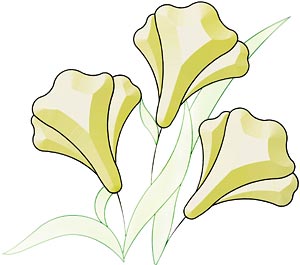 Bell Flower Bevel Cluster - Yellow