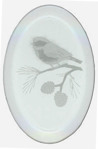 Chickadee Engraved Bevel, Special Order Bird Bevels