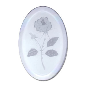 Rosebud Engraved Bevel, Special Order Floral Bevels