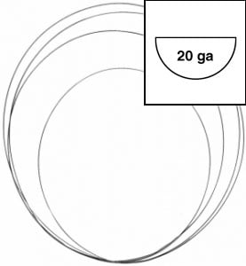20 Gauge Sterling Silver Half Round Half Hard Wire