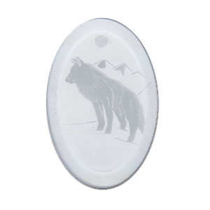 Wolf Engraved Bevel, Special Order Animal Bevels