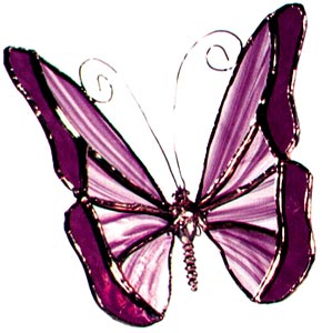 Small Butterfly Metal Figurine, Stained Glass Kits Sale