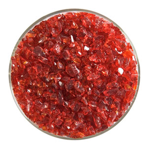 1 lb Red Orange Transparent Frit - Coarse, Coarse Frit
