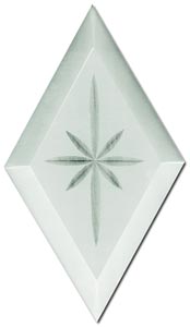 4 x 7 Diamond Engraved Star Bevel, Other Engraved Bevels