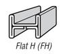 1/4 Flat H Brass Came - Strip