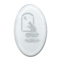 Kitty and Window Engraved Bevel, Special Order Animal Bevels