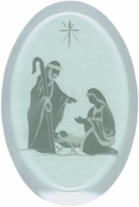 Nativity Scene Engraved Bevel, Oval Bevels Sale