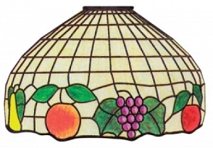 18 Worden Lamp Shade Fruit Border, Stained Glass Clearance