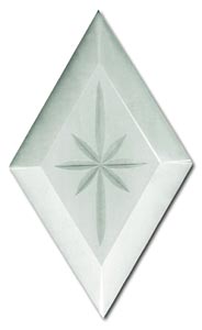 3 x 5 diamond engraved star bevel, Other Engraved Bevels