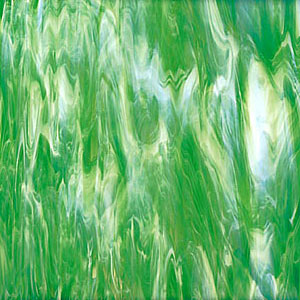 spectrum light green & white opal, Translucent Opalescent