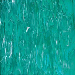spectrum teal green & white wispy, Wispy Opalescent