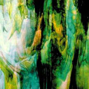 uroboros green & lavender with violet, brown mottled, Special Order Uroboros Stained Glass