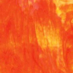uroboros red orange, pumpkin, yellow on white, Streakies
